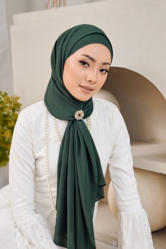 (AS-IS) ALUN Long Shawl in Emerald