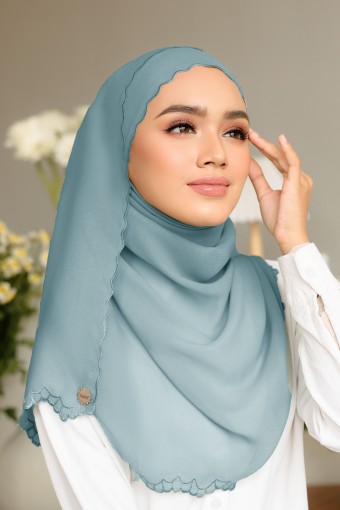 (AS-IS) Abir Sulam Long Shawl in Ocean Blue