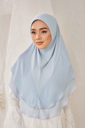 (AS-IS) EFFIE Slip On Hijab in Sky Blue