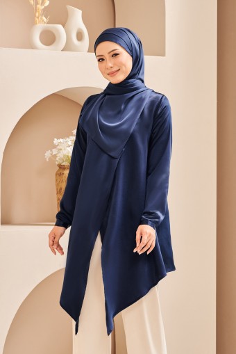 (AS-IS) BRIA Blouse in Navy Blue