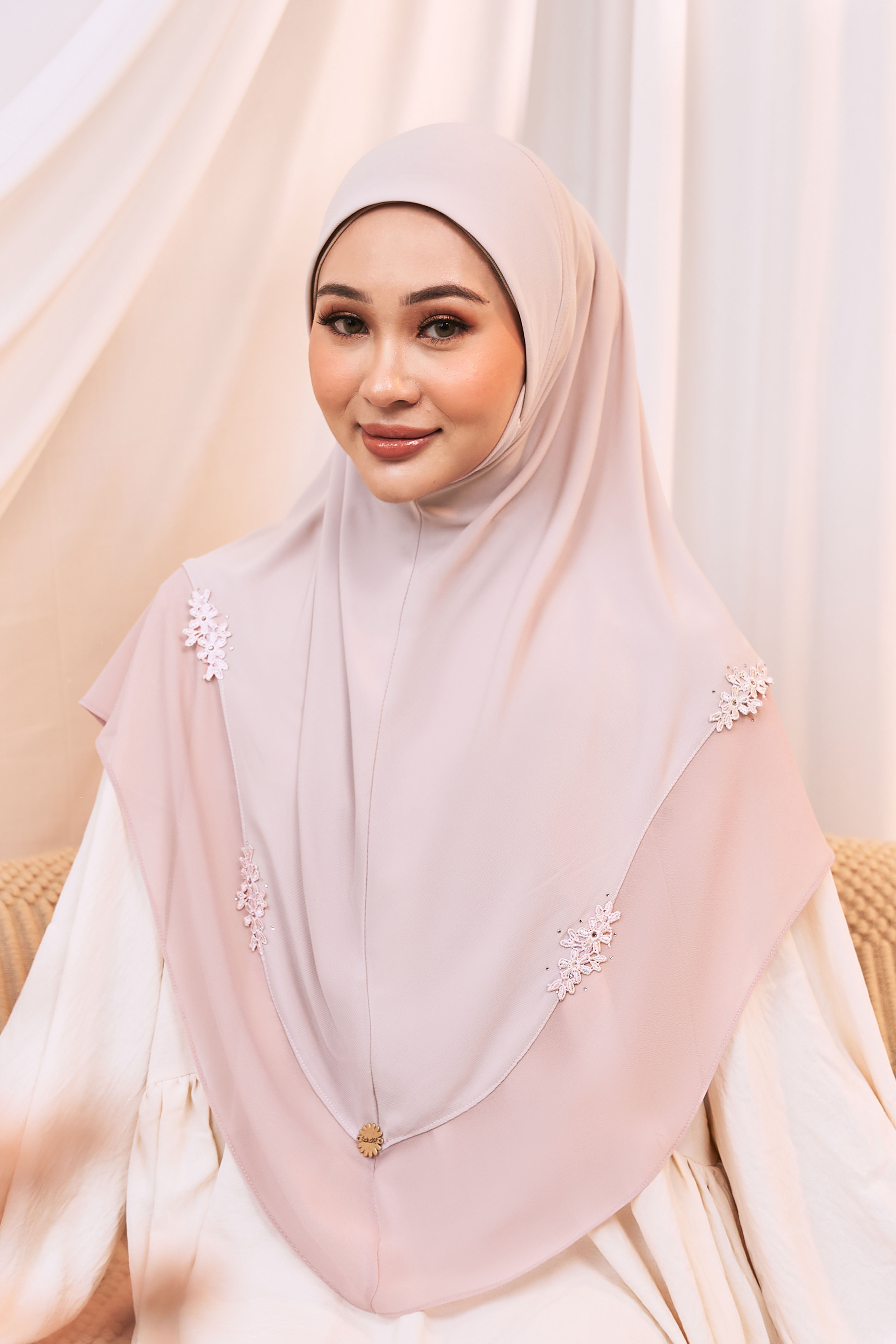 JIWA Tudung Sarung in Blush Pink