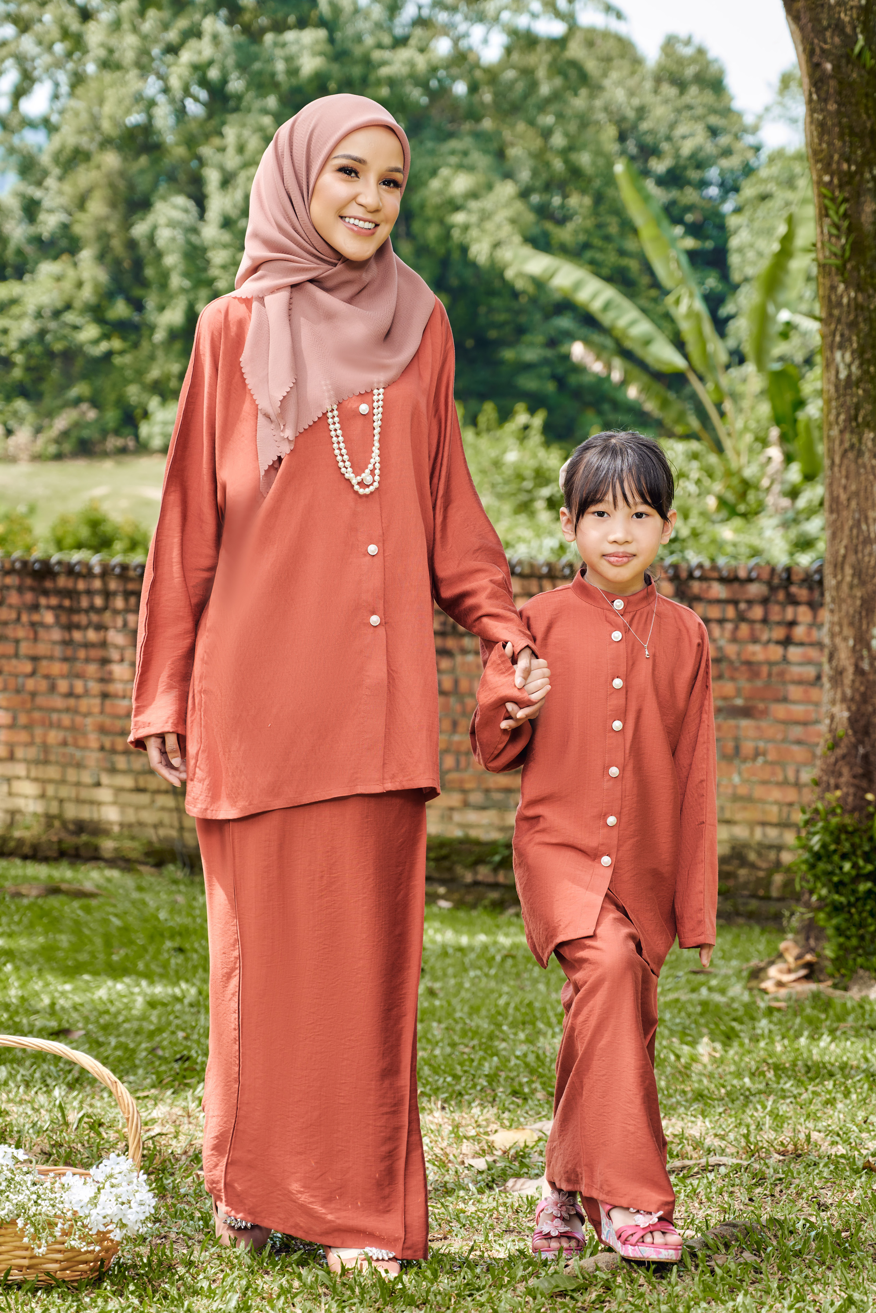 Lalita Kurung in Brick Orange