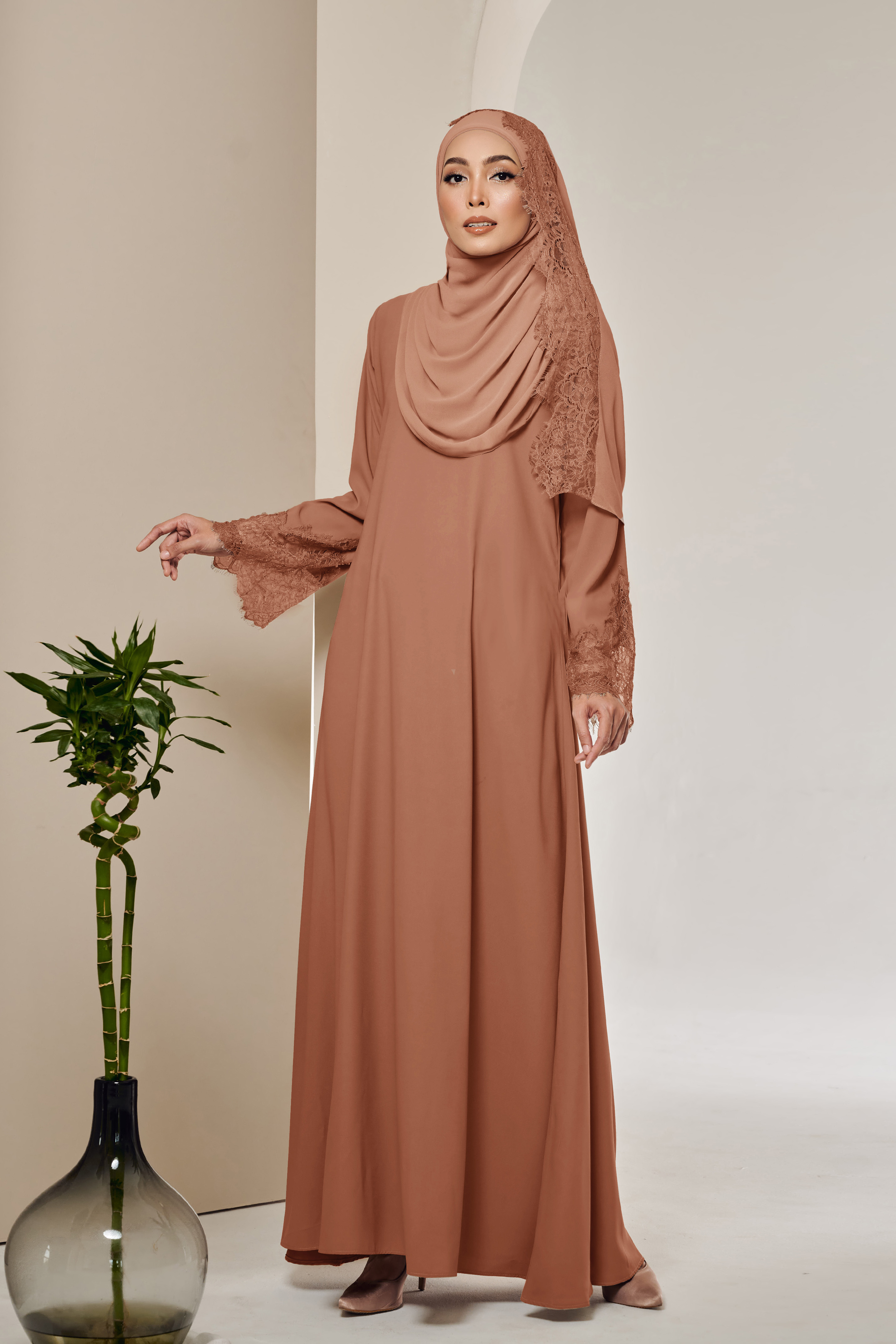 (AS-IS) AMIA Abaya in Brick Orange