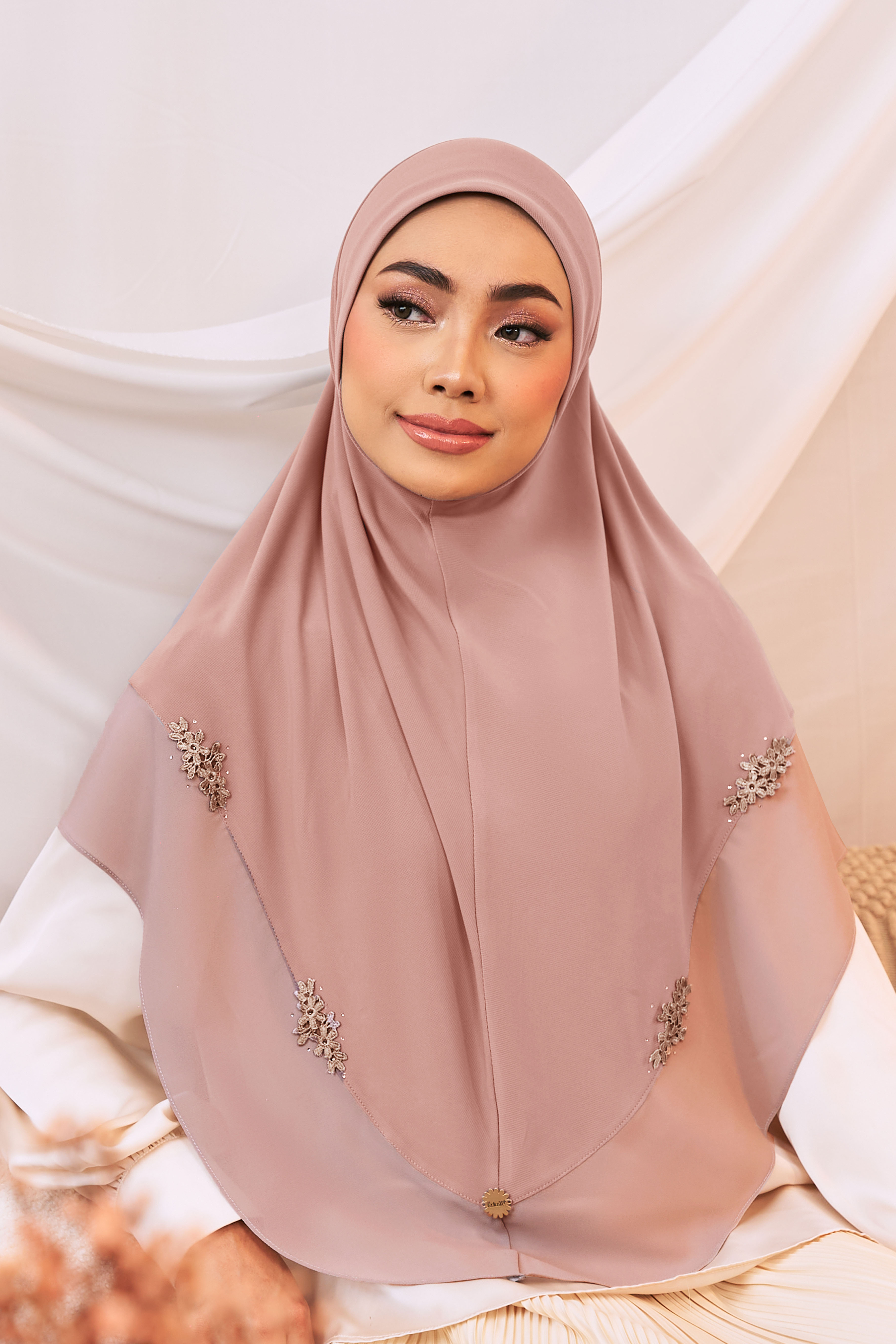 JIWA Tudung Sarung in Dusty Salmon