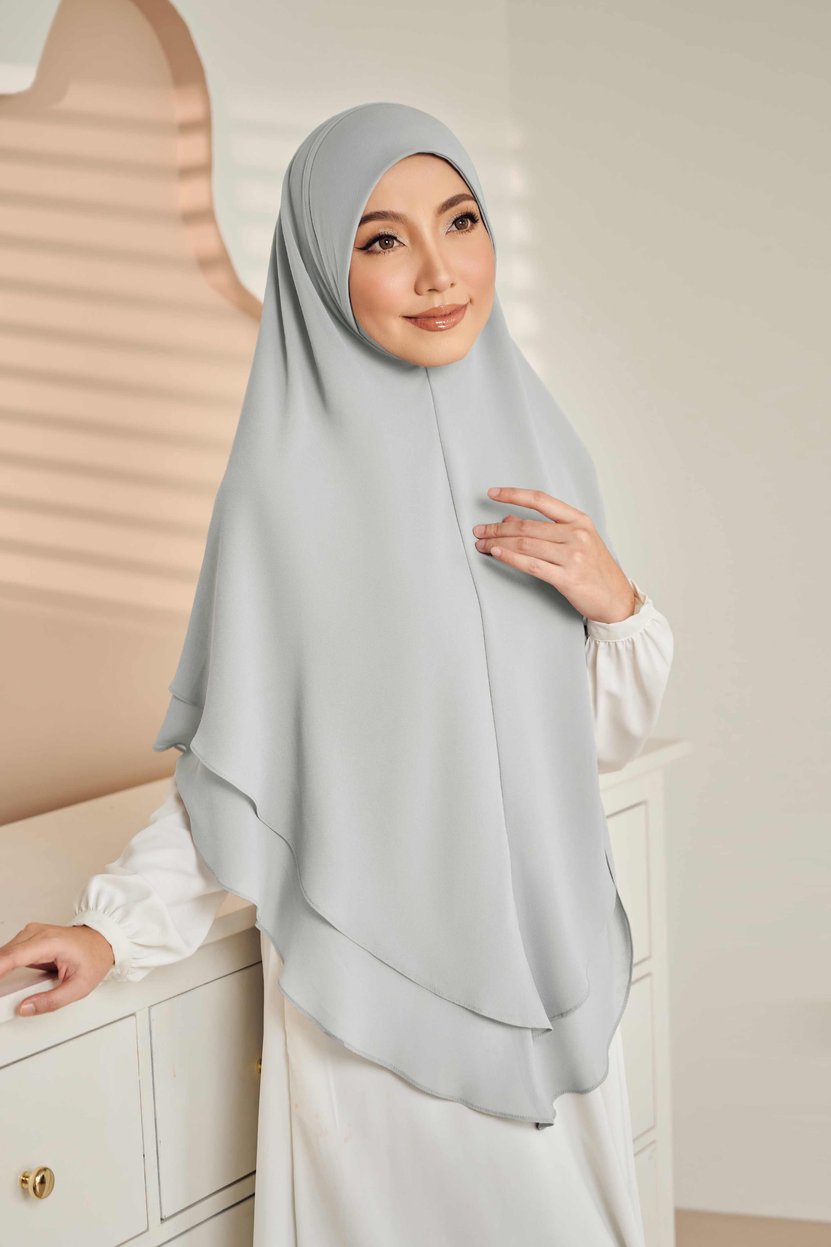 (AS-IS) Nageena Khimar in Grey