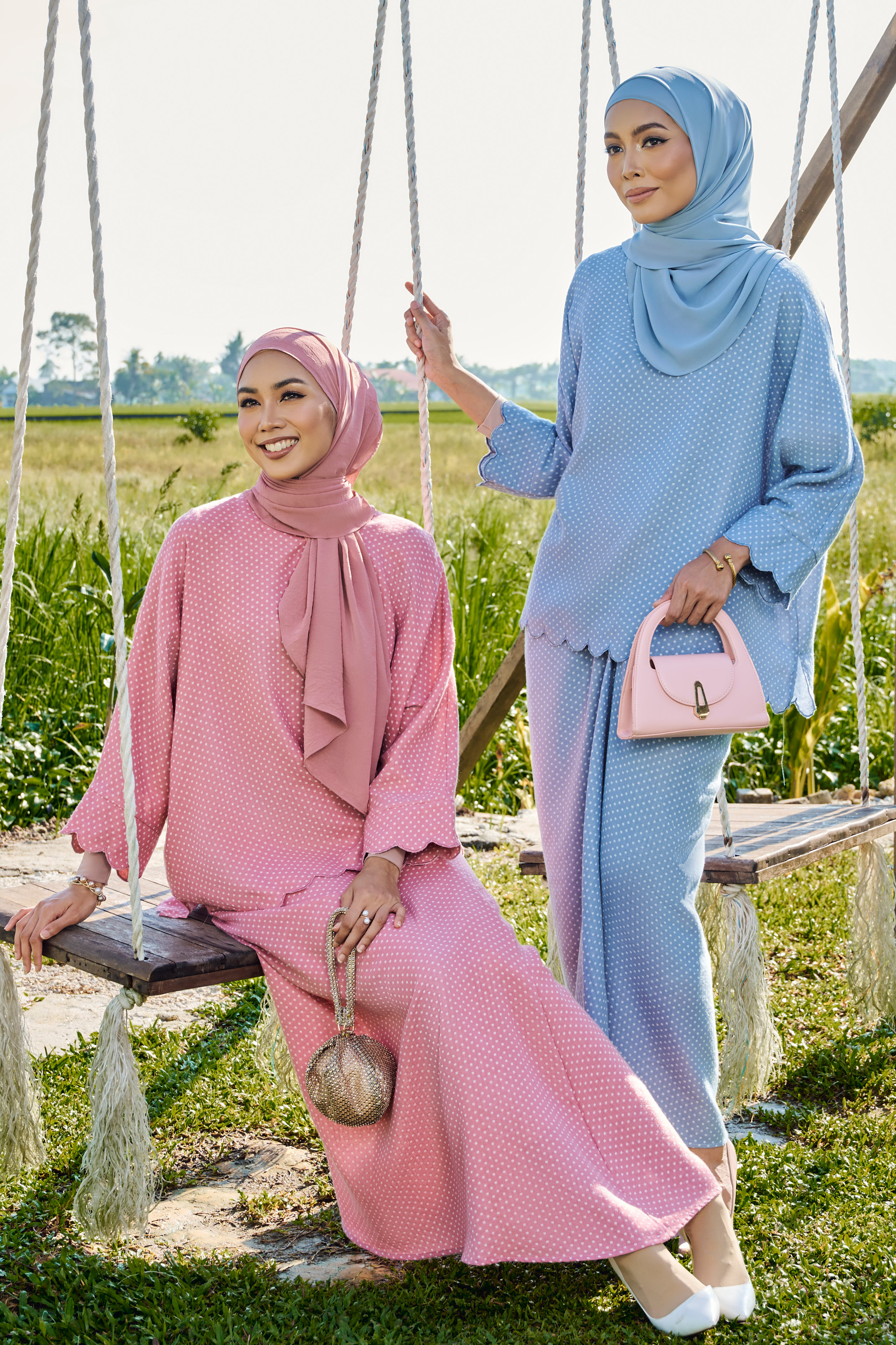 SALOMA Kurung in Marshmallow Pink