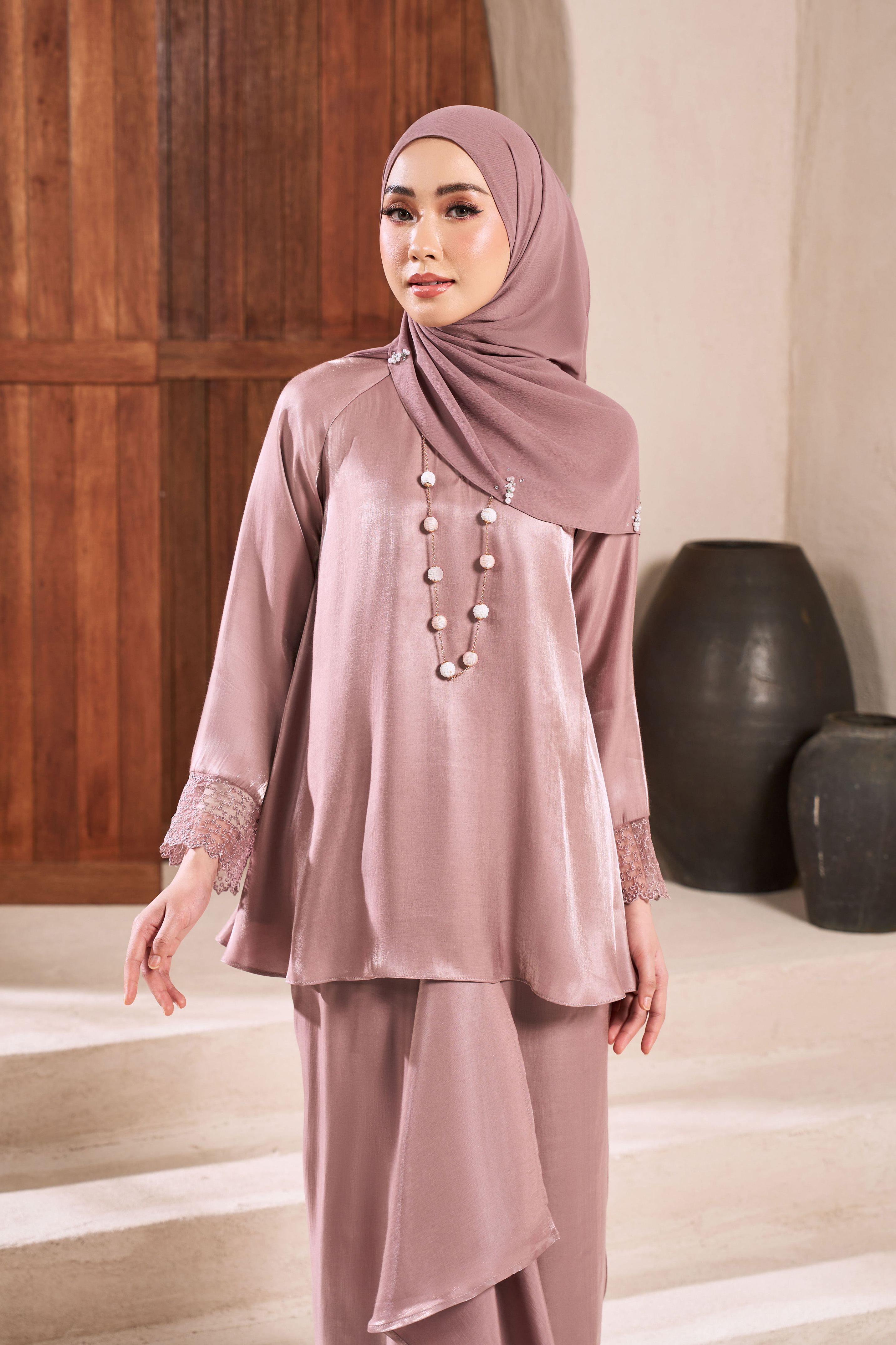 BARIKA Kurung in Mauve Purple