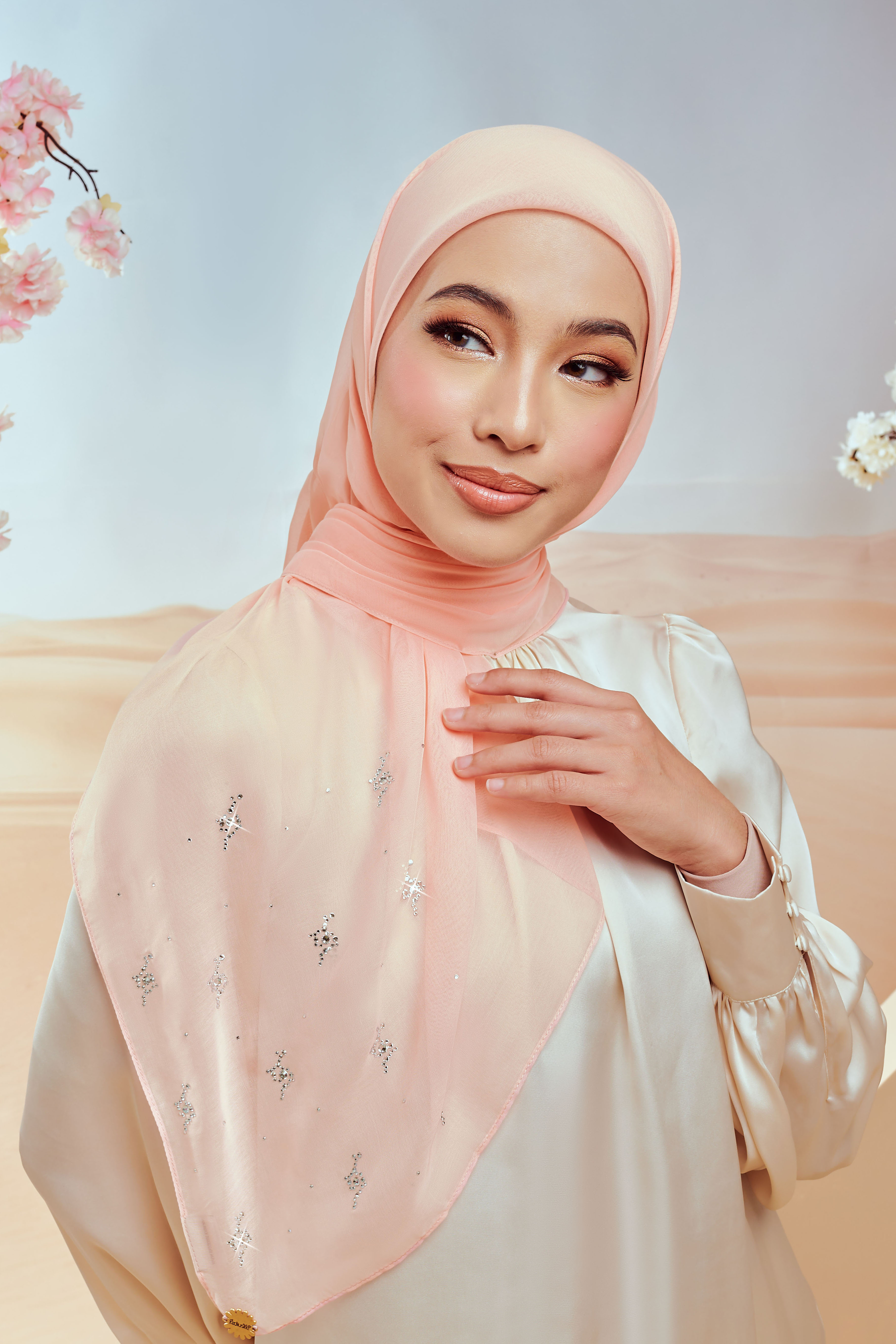 MYLA Luxe Bawal in Peach