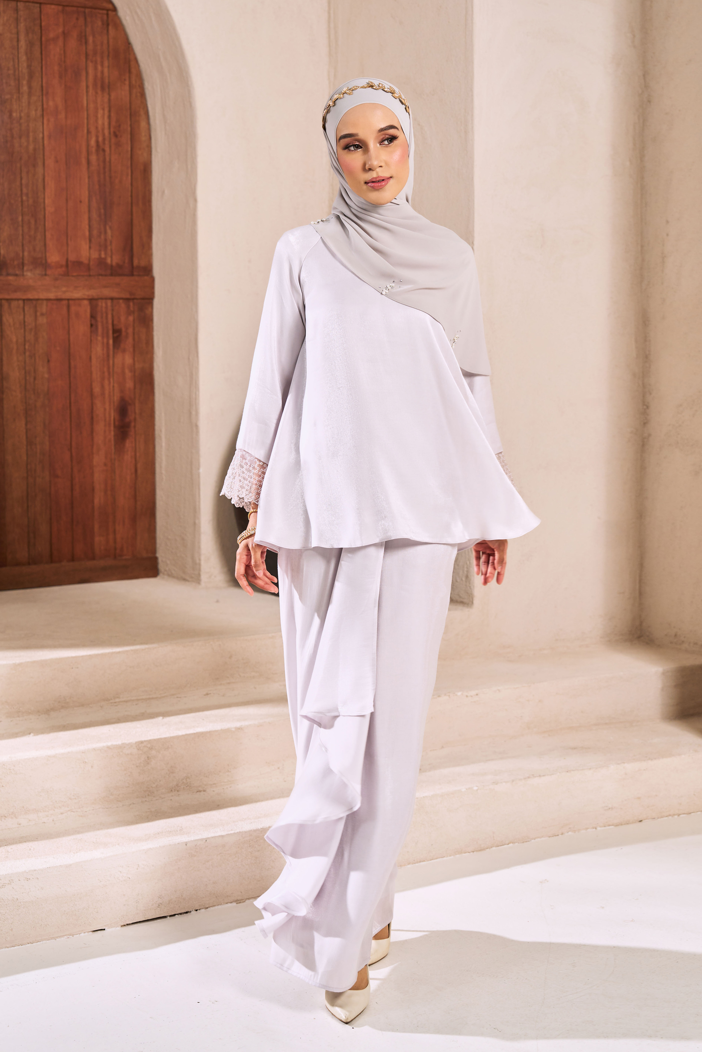 BARIKA Kurung in Silver