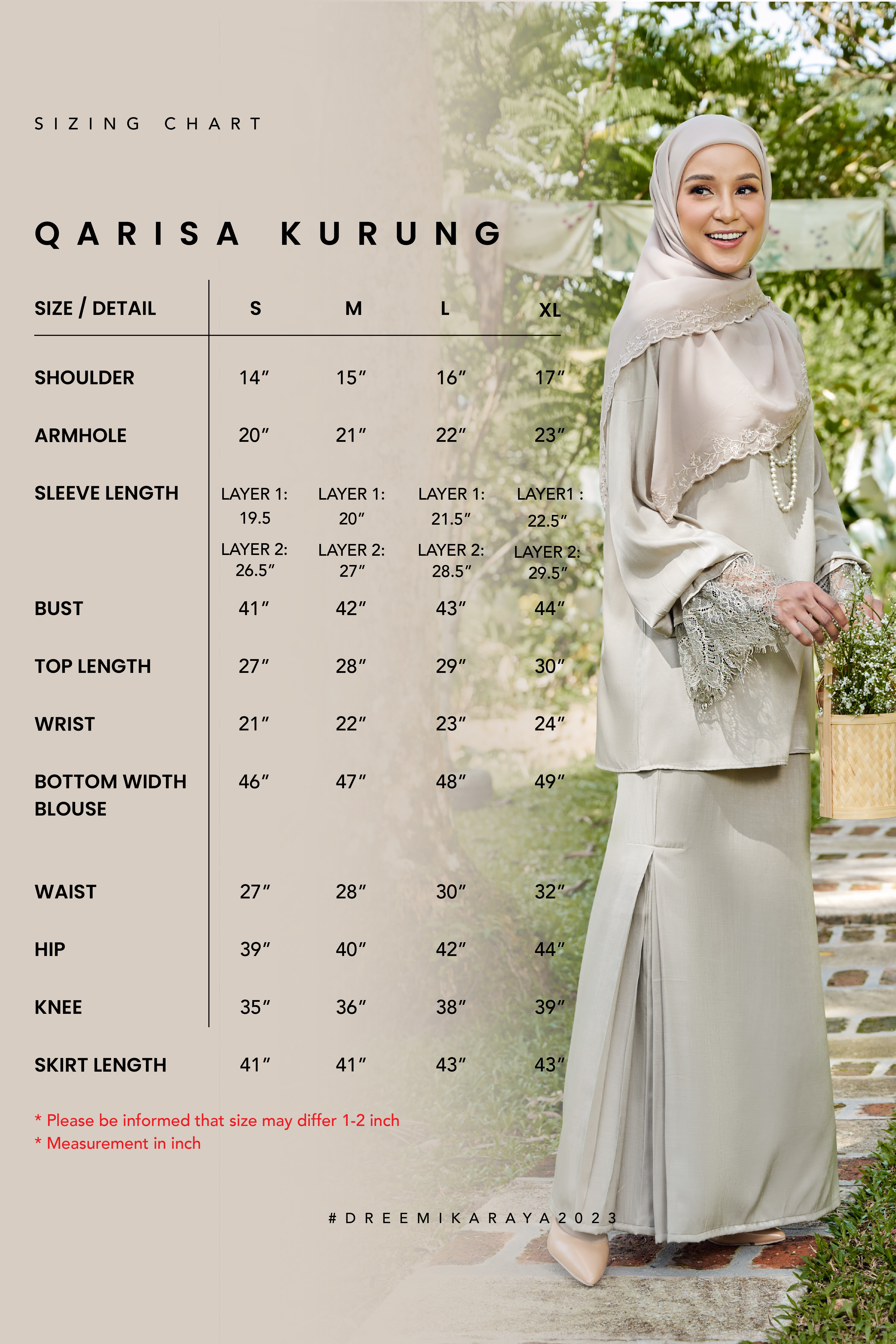 (AS-IS) Qarisa Kurung in Silvery Pearl