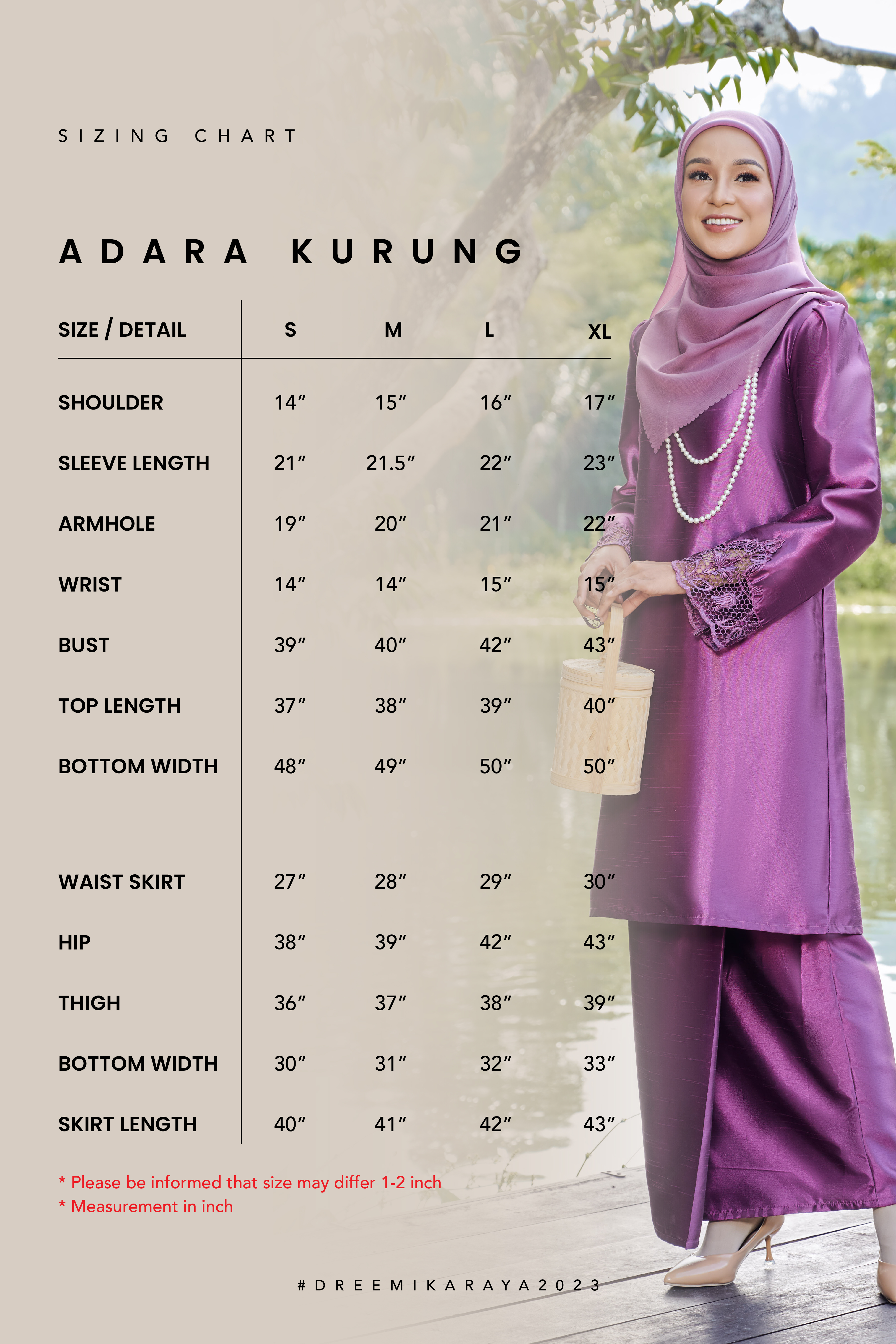 (AS-IS) Adara Kurung in Golden Bronze