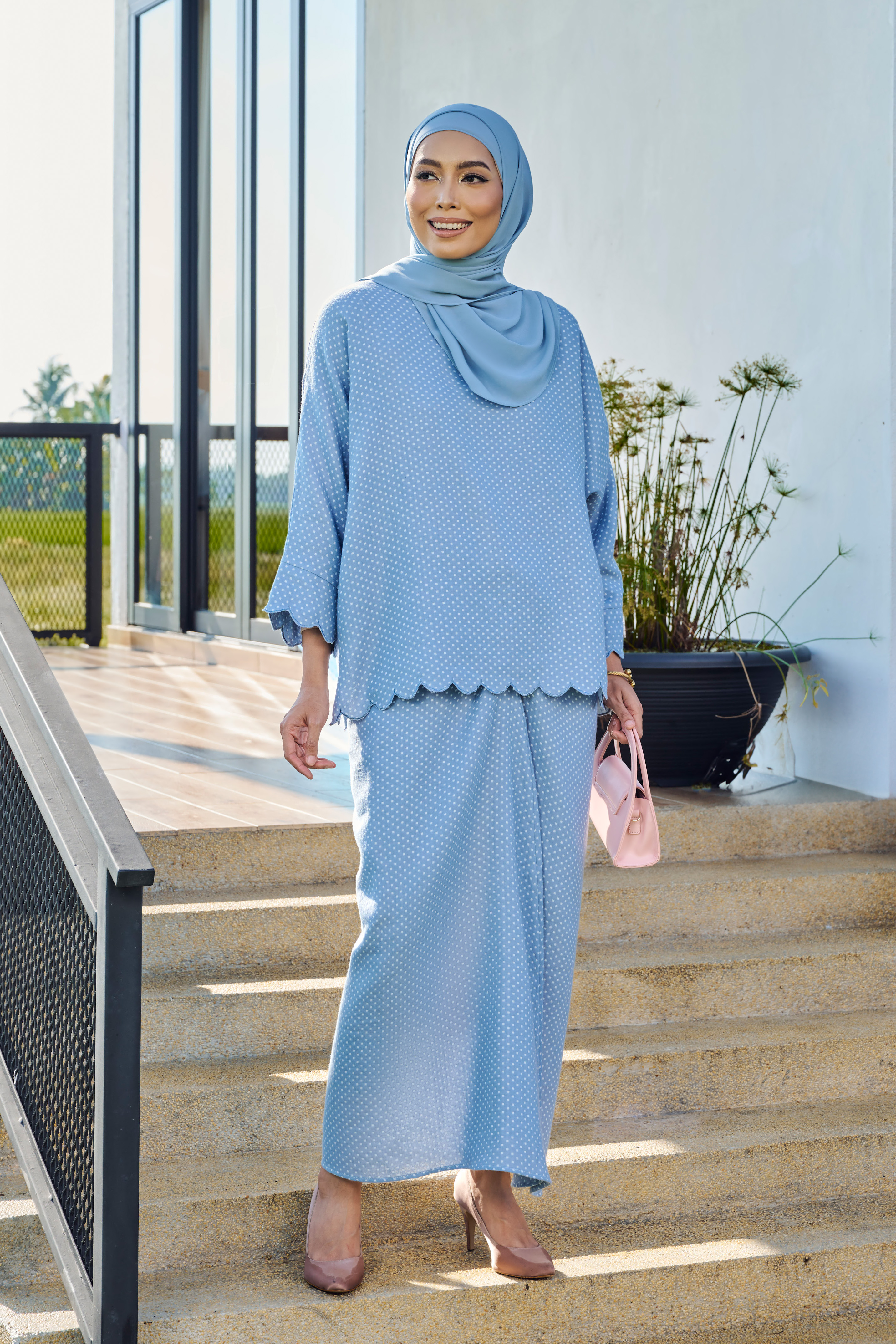 SALOMA Kurung in Sky Blue