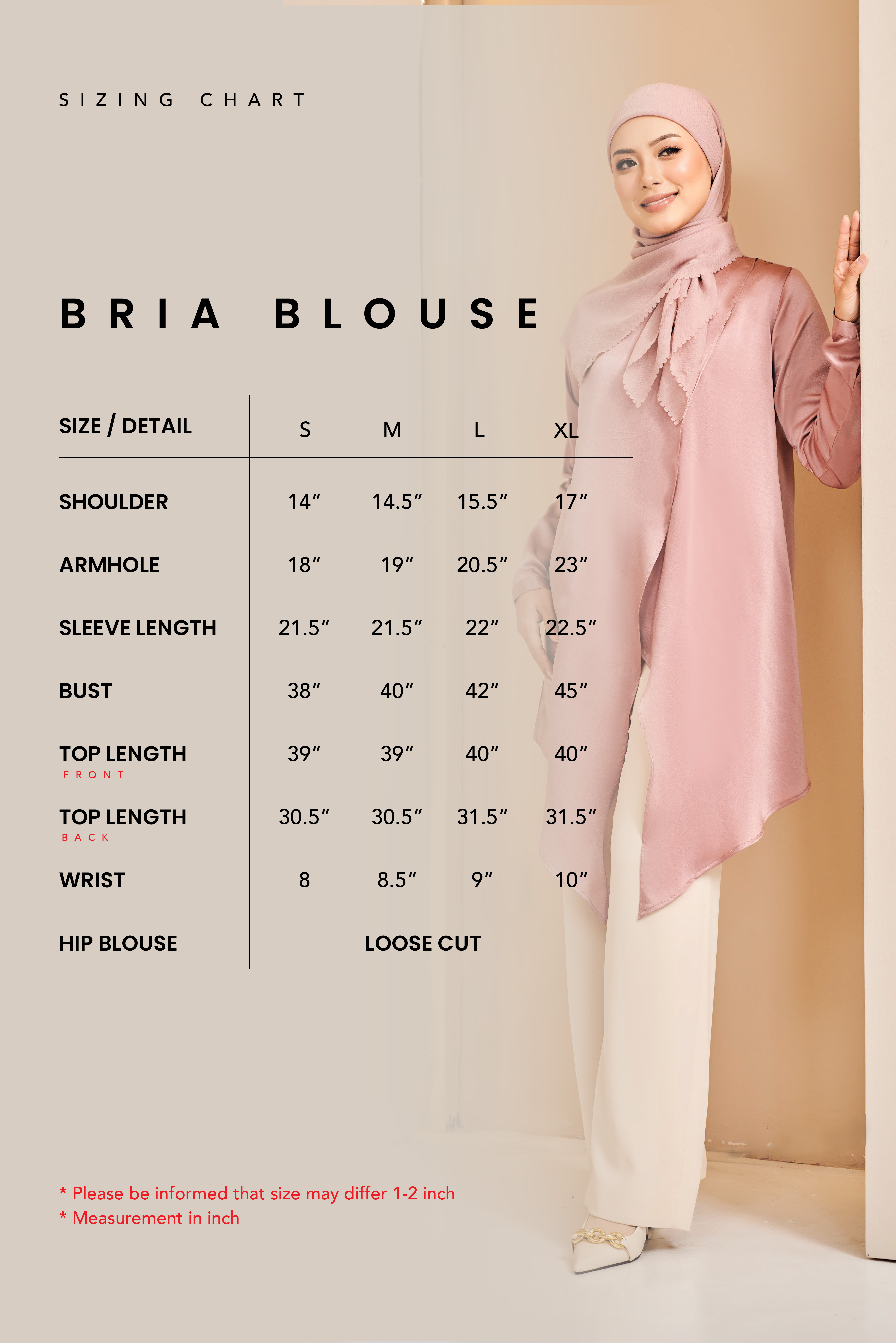 BRIA Blouse in Soft Pink
