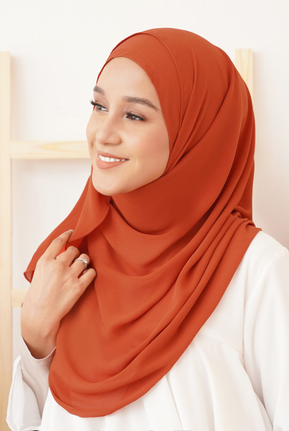 SADIA Double Loop Hijab in Amber