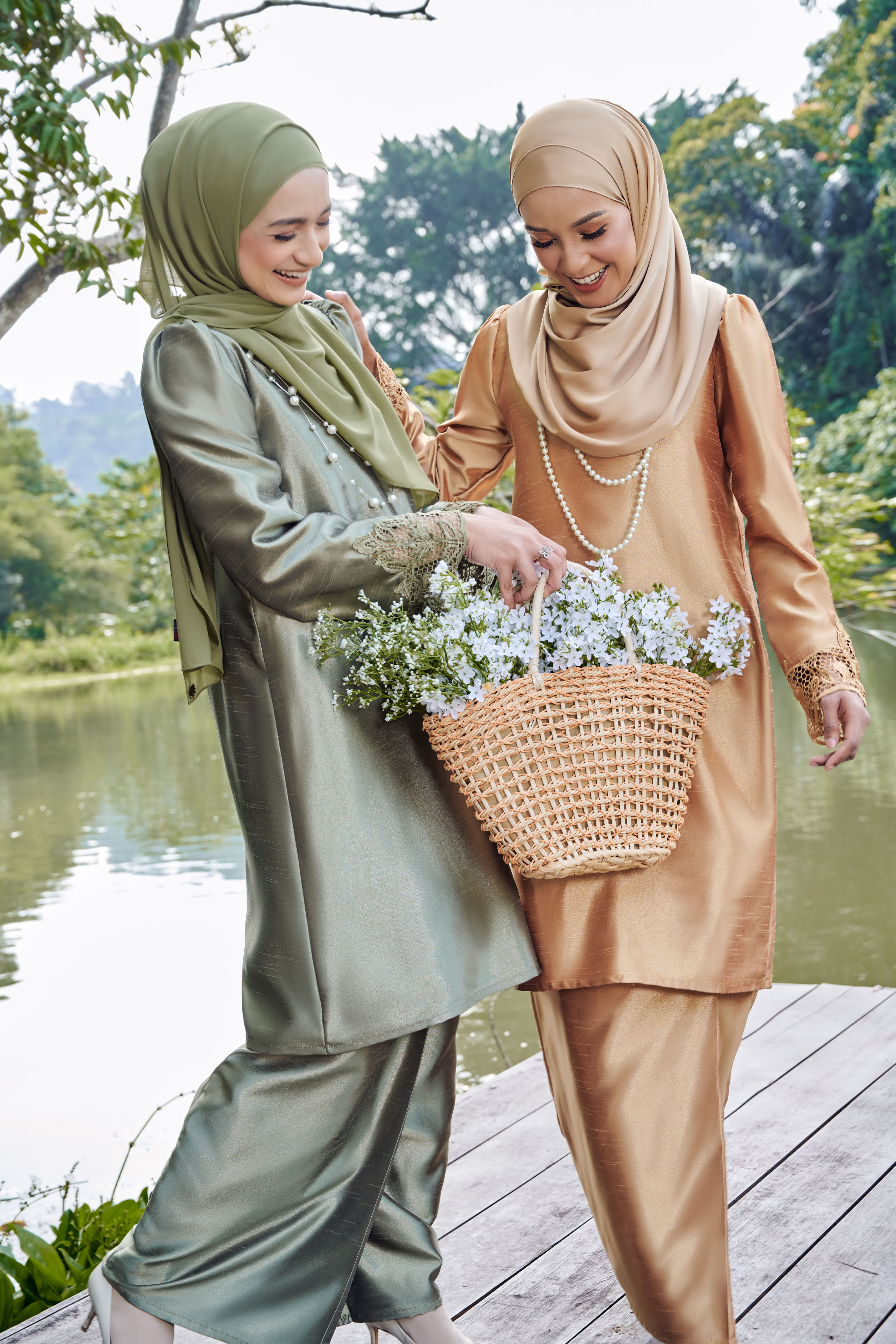 Adara Kurung in Golden Bronze