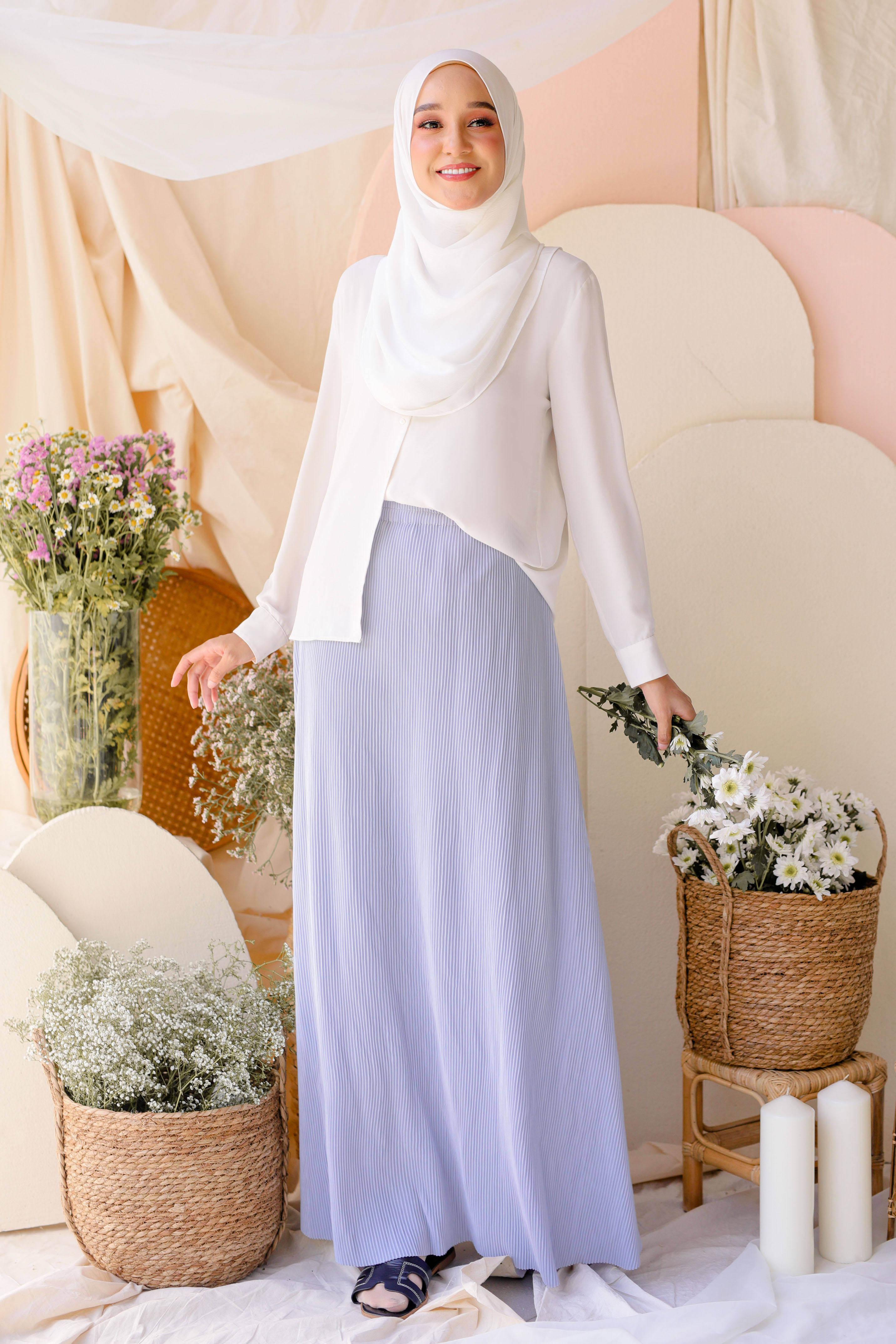 (AS-IS) Haruka Skirt In Lilac Blue