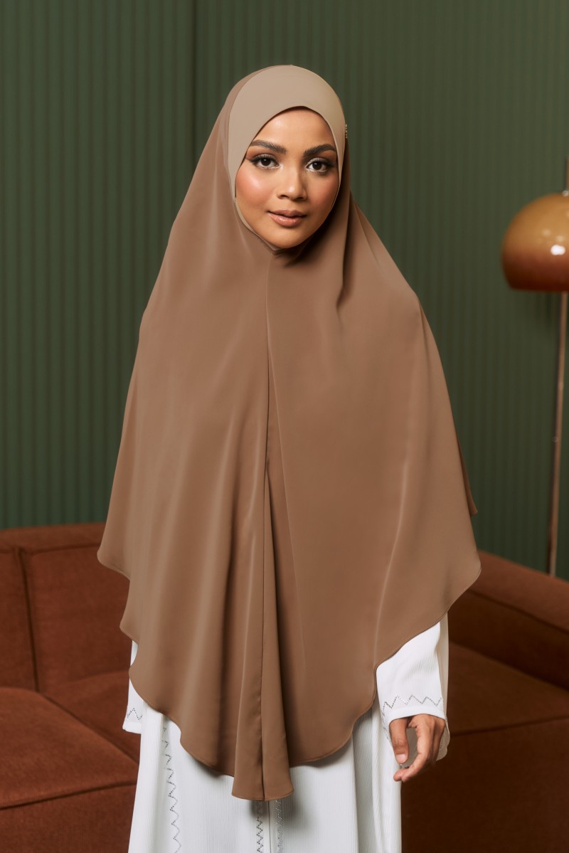 Nageena Khimar 3.0 in Brown