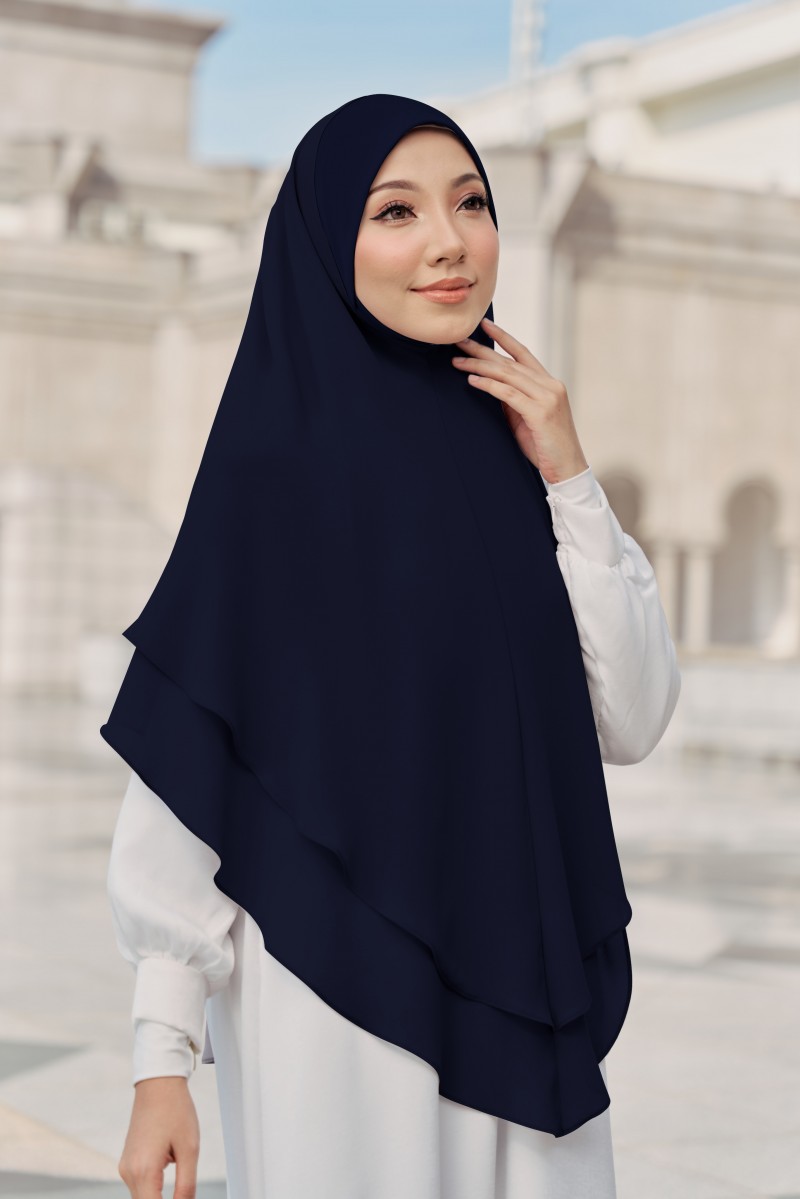 Nageena Khimar 1.0 in Navy Blue