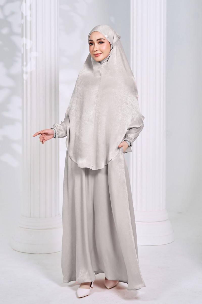 ZARIA ABAYA ONLY  in Silver