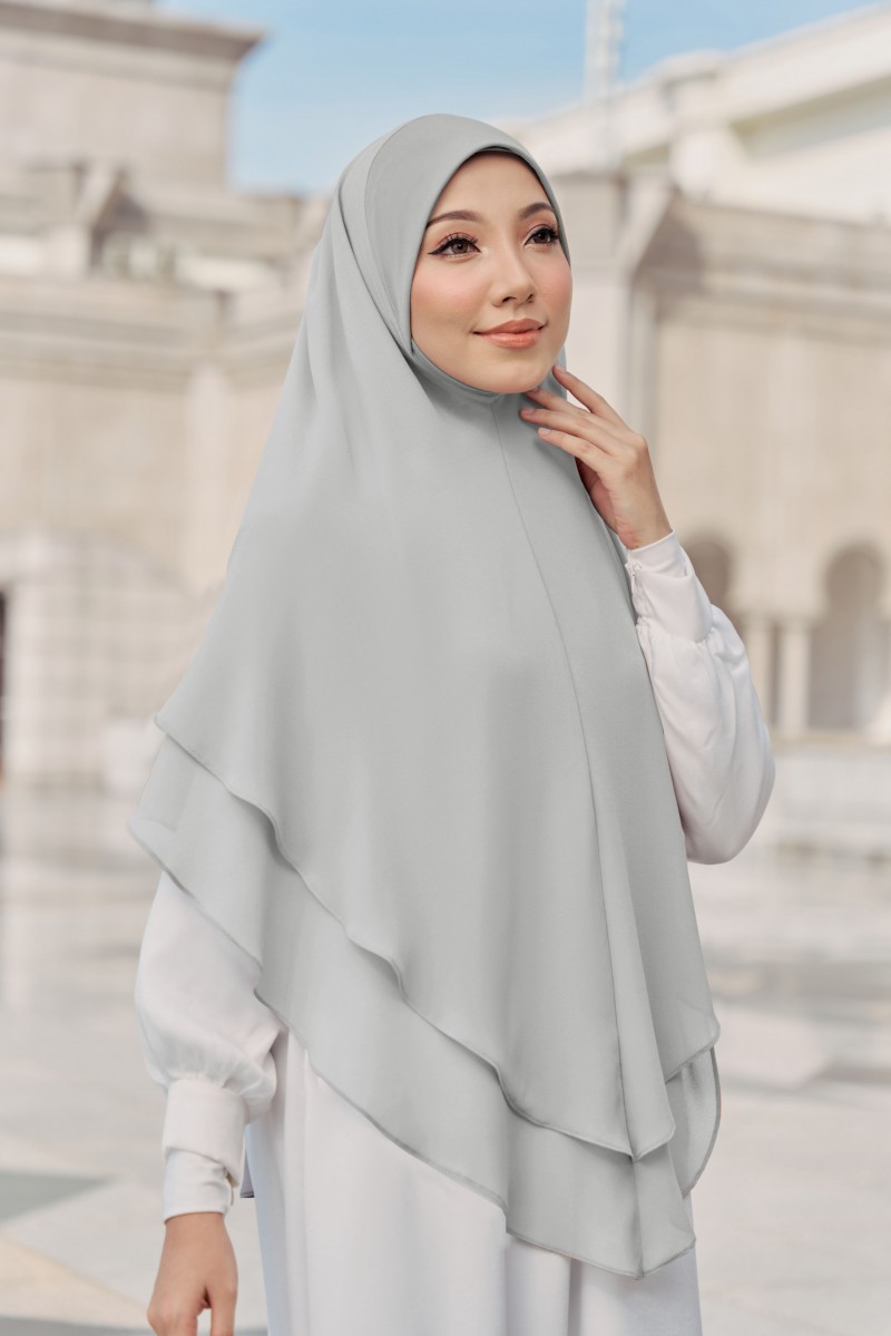 Nageena Khimar in Soft Grey