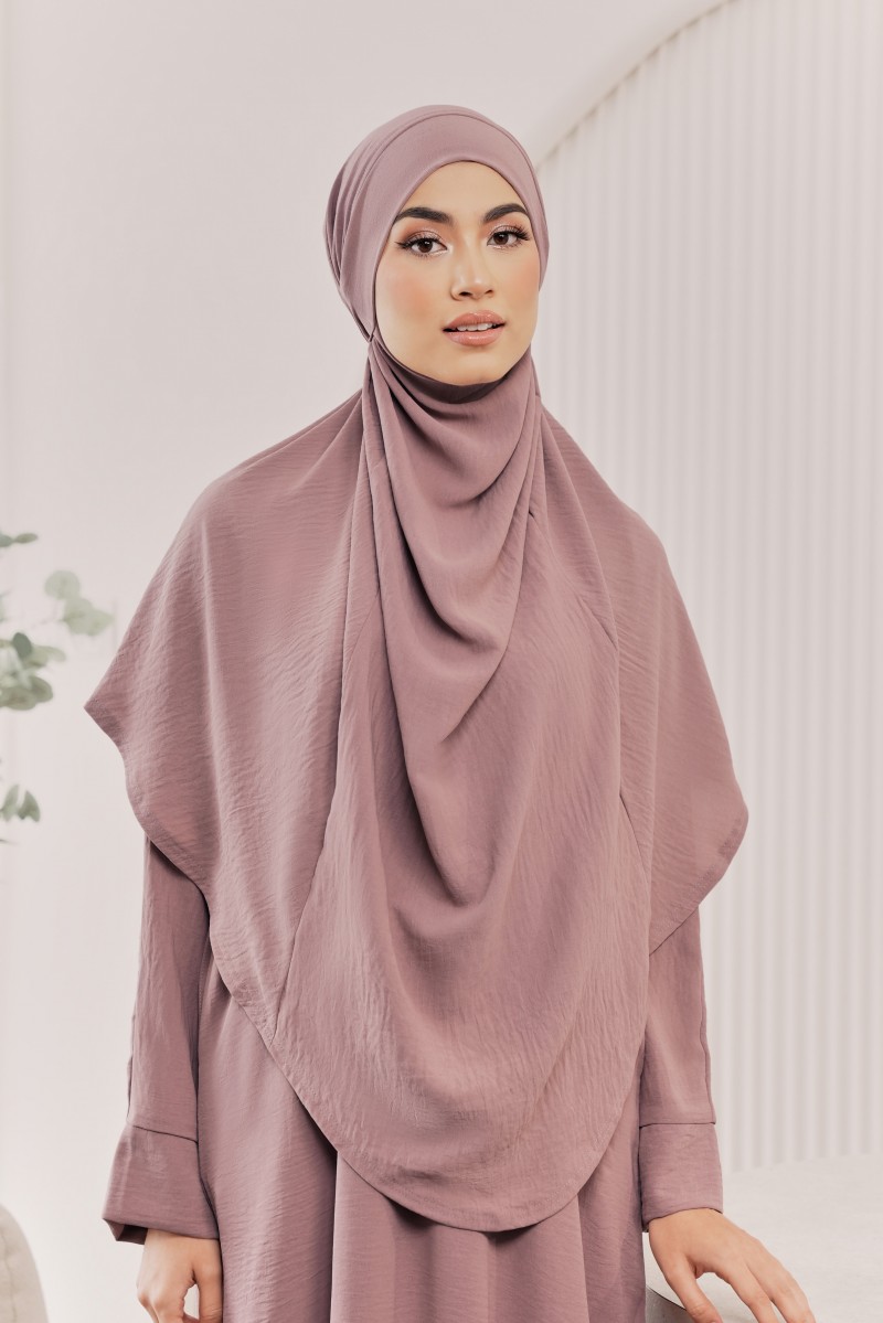 (AS-IS) NEEMA French Khimar in Berry