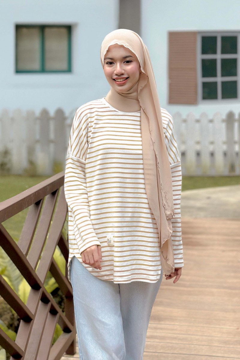 (AS-IS) MARIBEL Comfy Blouse in Coco Cream