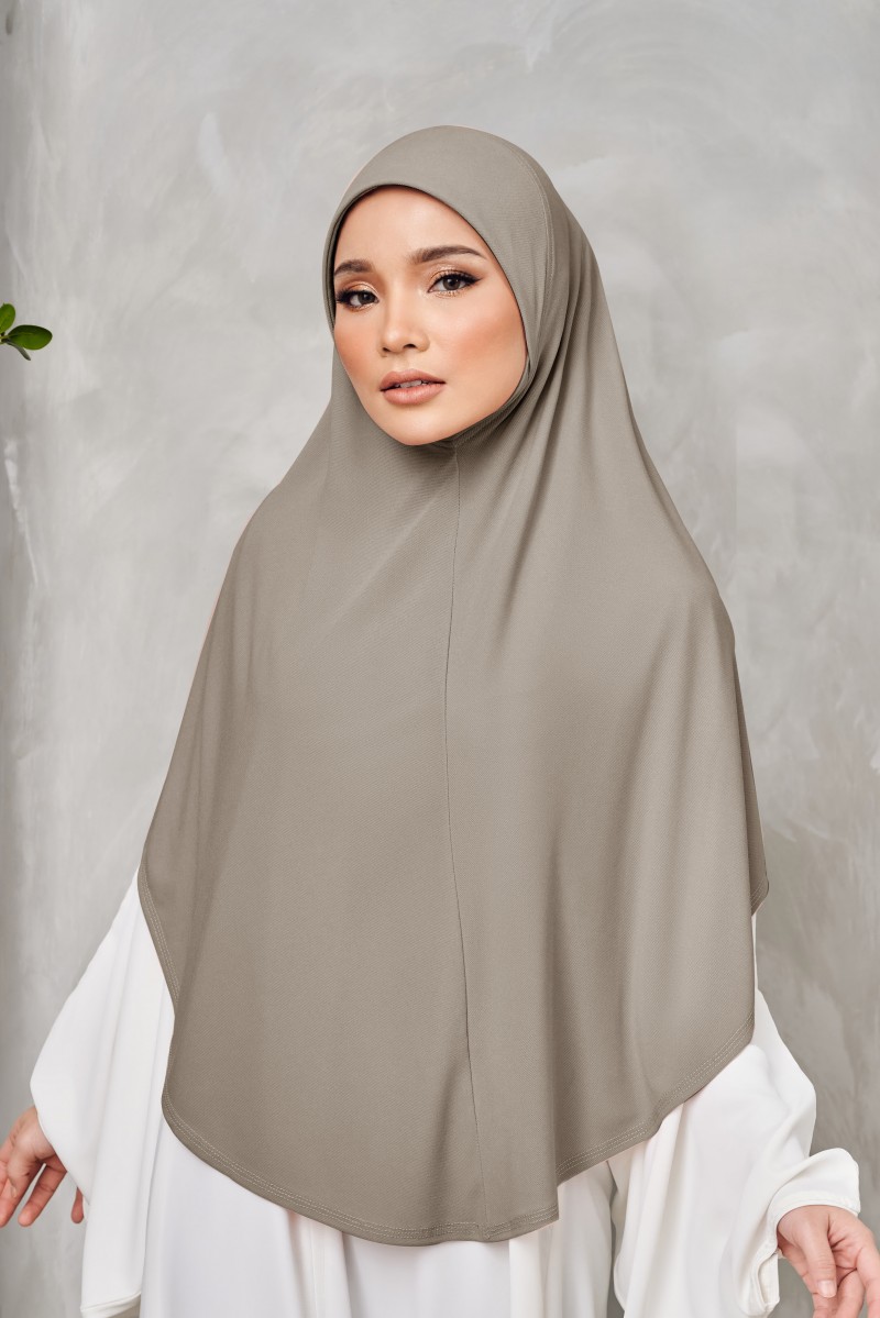 SERA Slip On Hijab in Dusty Grey