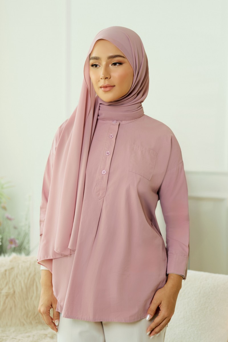 Lyla Blouse in Dusty Pink