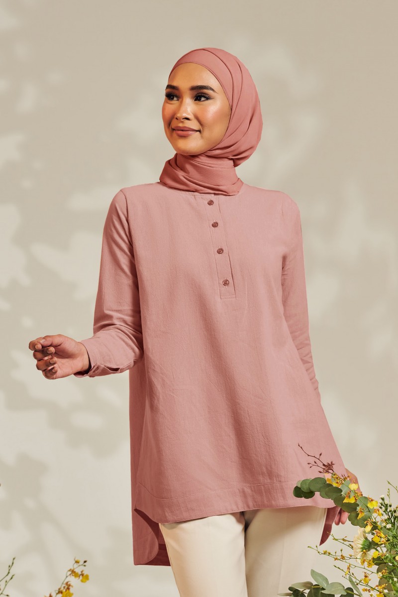 BEA Blouse in Dusty Pink