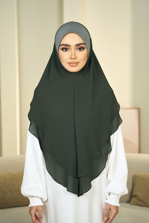 NAGEENA KHIMAR XL In Forest Green