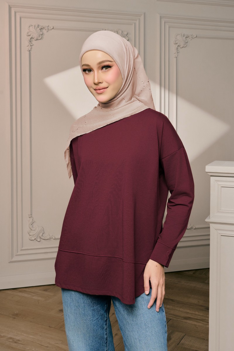 Sora Blouse in Burgundy