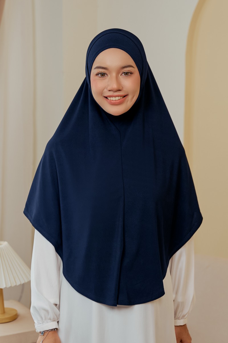 HAURA Tudung Syria in Navy Blue