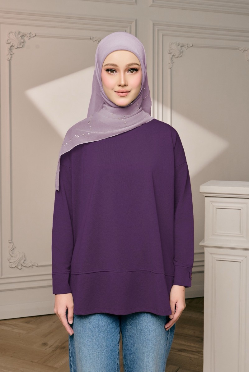 Sora Blouse in Eggplant