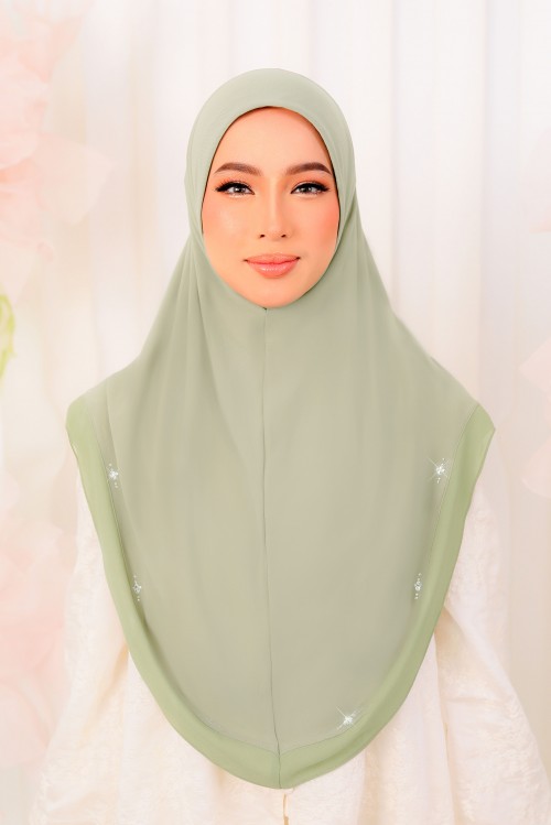 Indah Tudung Sarung 2.0 in Sage Green