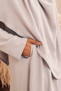 BELVA Kaftan in Soft Grey
