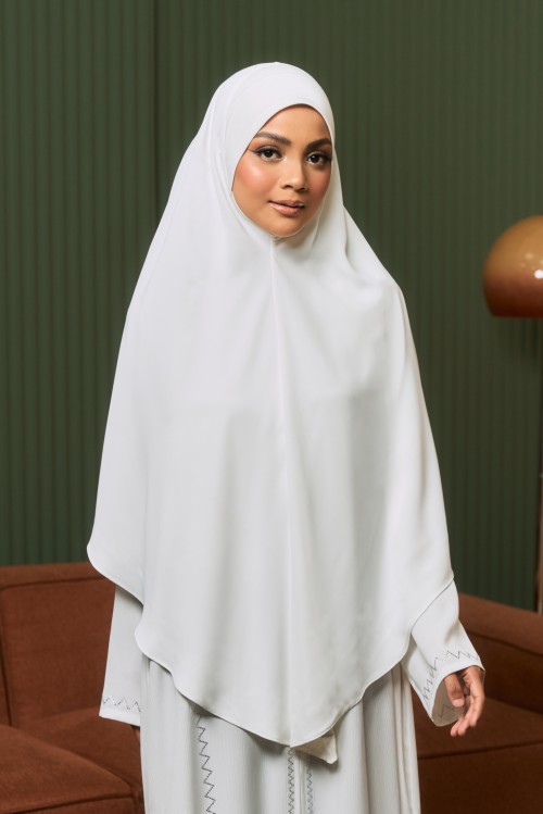 Nageena Khimar 3.0 in White