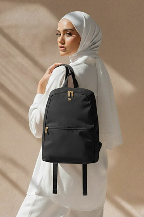 AUREA Foldable Backpack in Black