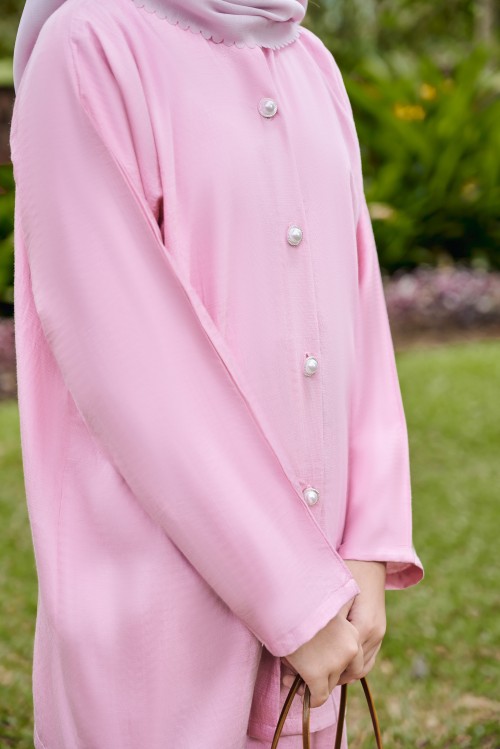 Lalita Kurung Girl in Lemonde Pink