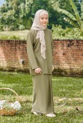 Lalita Kurung Girl in Oak Moss