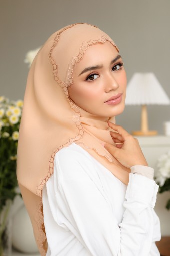 (AS-IS) Abir Sulam Long Shawl in Dusty Peach