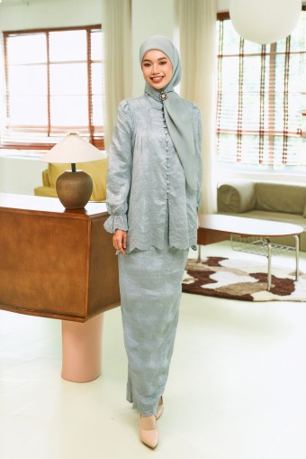 (AS-IS) MAHONI Kurung in Ash Blue