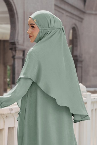 ZARIA Khimar in Dusty Green