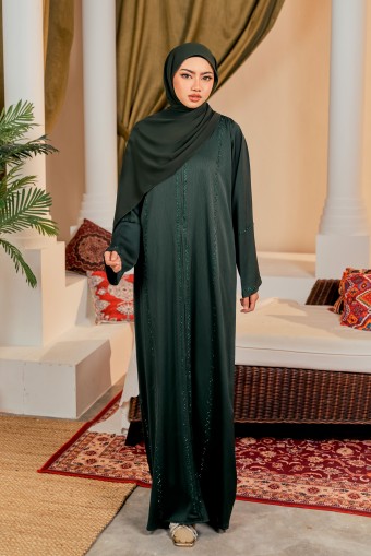 ELARA Jubah in Emerald Green