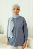 Lyla Blouse in Grey Blue
