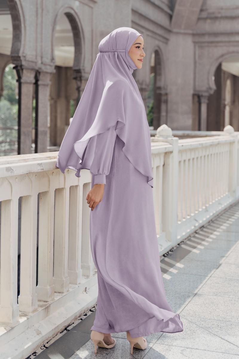 ZARIA SET with Khimar in Lavender