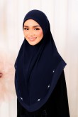 Indah Tudung Sarung 2.0 in Navy Blue