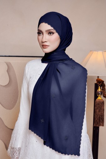 Widuri Shawl Sulam in Navy Blue Widuri Shawl Sulam in Navy Blue