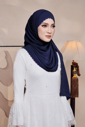 Kaseh Shawl Sulam in Navy Blue Kaseh Shawl Sulam in Navy Blue