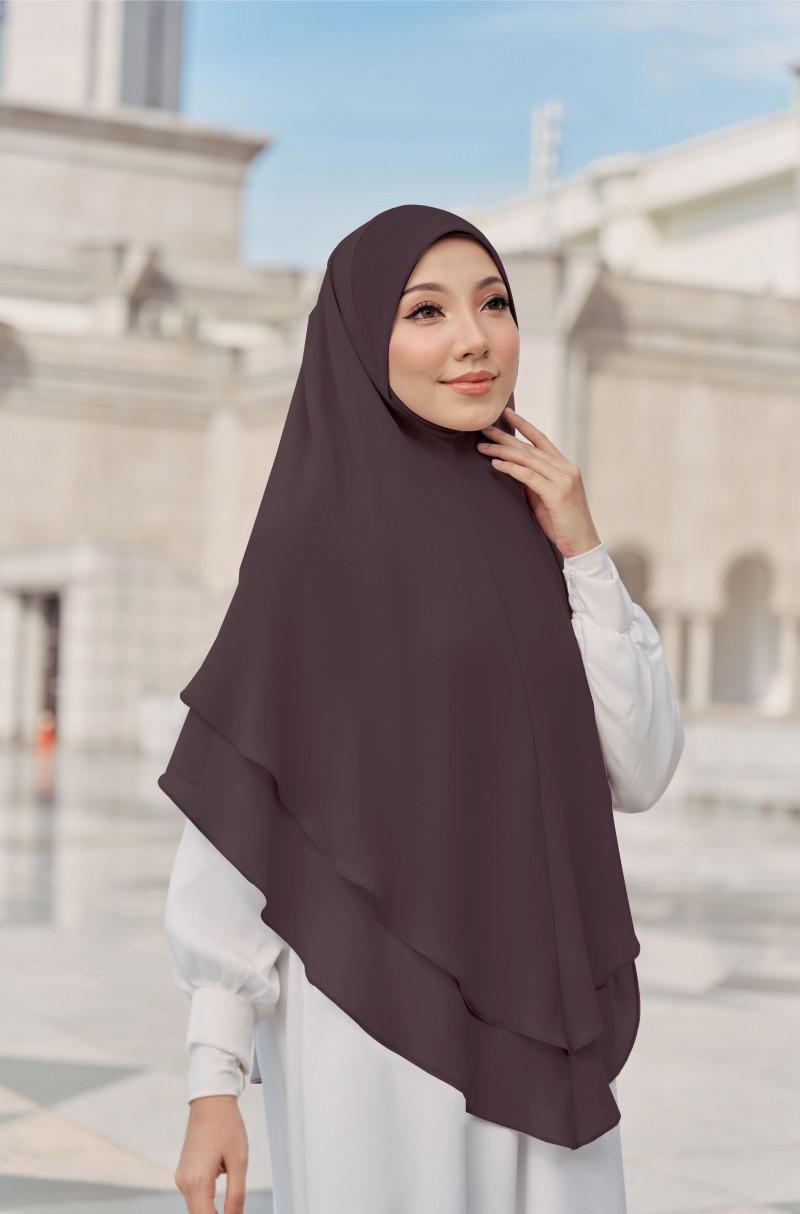 Nageena Khimar in Plum Brown