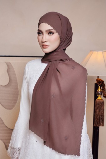 Widuri Shawl Sulam in Rose Brown Widuri Shawl Sulam in Rose Brown